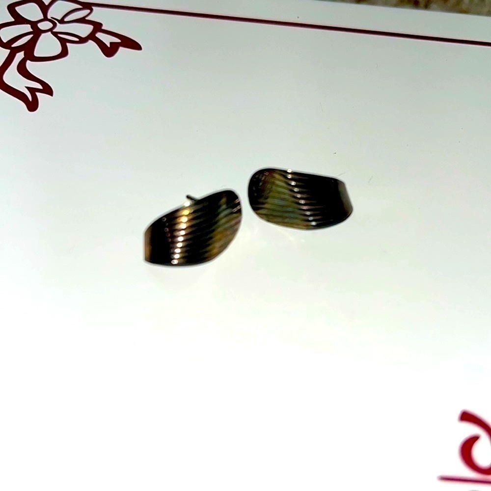 vintage silver earrings pair - Picture 3 of 3